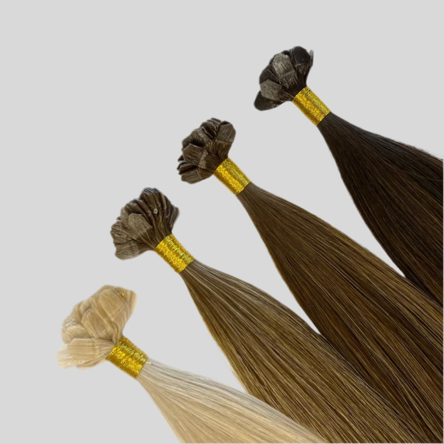 Glamamma Keratin Tips Straight Human Hair Extensions - Blond Flat Tips