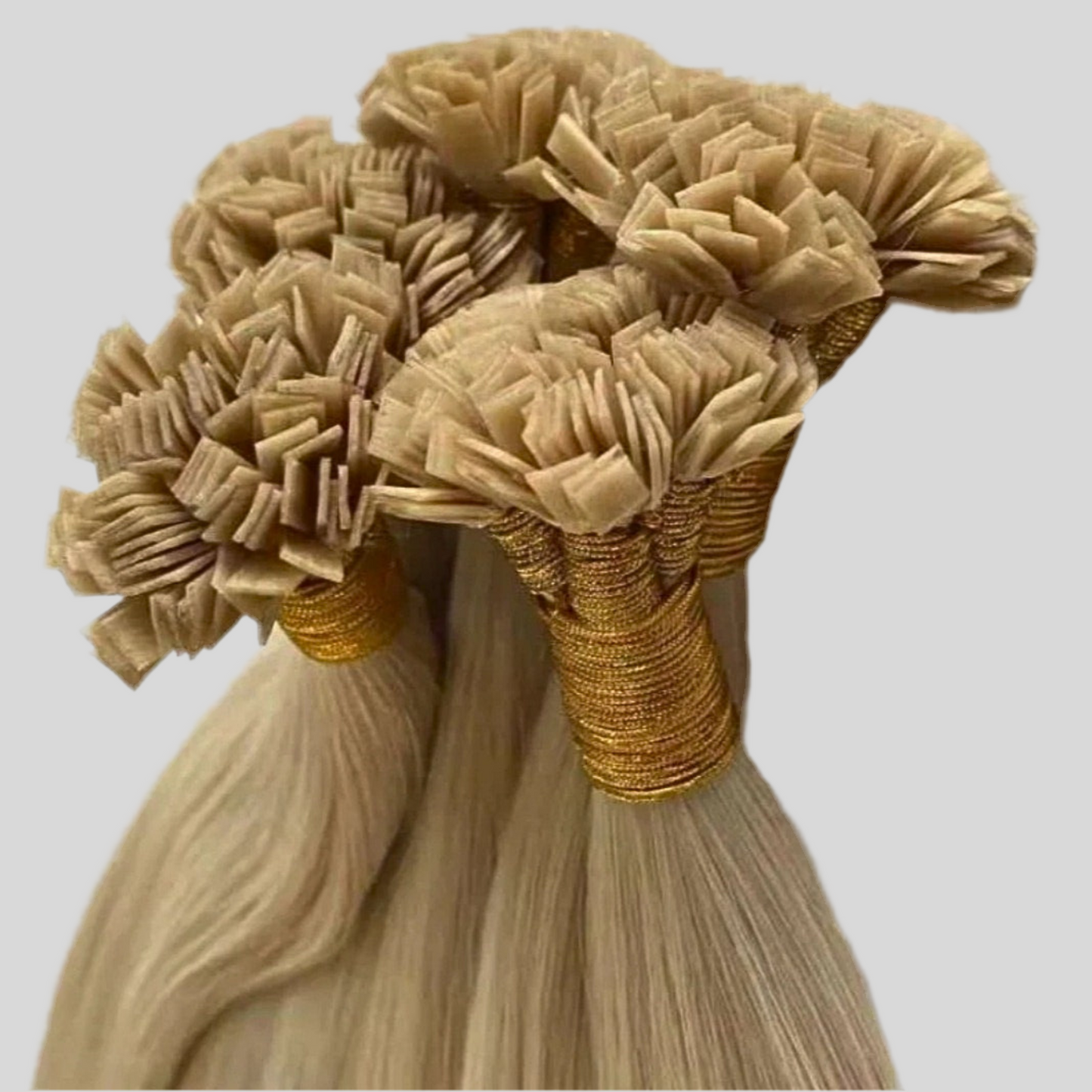 Glamamma Keratin Tips Straight Human Hair Extensions - Blond Flat Tips